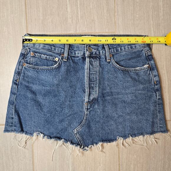 AGOLDE Parker Angled Denim Hem Skirt size 29 - Picture 3 of 10
